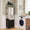 Heavy-duty Clothing Stand Dresser with Anti-toppling Devices-Black
