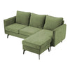 Modern L-Shaped Corner Sofa 3 Seater Lounge Armchair Couch Padded Sleeper Chaise