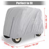 2 Passenger Golf Cart Cover 400D Sunproof Golf Cart Protective Cover Silver Tone