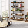 5-Tier Bookshelf, Industrial Standing Shelf Unit, Ladder Shelf for Living Room