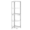 5 Tier Wood Corner Ladder Shelf Unit Freestanding Fan Bookshelf Plants Stand