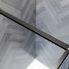 Wet Room Shower Enclosure Screen Walk In Black Grid 8mm Glass Panel 800x1850mm