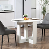 Drop Leaf Dining Table Space Saving Folding Kitchen Desk White Modern Compact