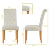 Parson Accent Diner Chairs Dining Room Chairs Set of 2 w/Padded Seat-Beige