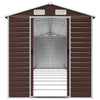 Garden Shed Brown 191x810x198 cm Galvanised Steel