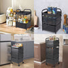 Kitchen Rotating Trolley Shelf Vegetable Fruit Basket Storage Rack Square Holder