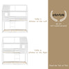Kids Bunk Bed Frame Treehouse Double High Sleeper Pine Wooden Bed 3FT 90x190cm