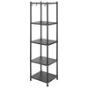 5 tiers Rectangle Standing Shelf Kitchen Shelf Storage Rack with 4 Wheels UK