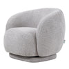 Chenille Fabric Sofa Armchair Swivel Cuddle Chair Light Grey Soft Padded Seat UK