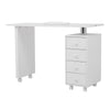 Mobile Manicure Table with Wrist Rest & 4 Drawer Station Beauty Nail Workstation