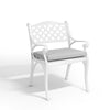 Cast Aluminium Garden Table And Chairs Outdoor Dining Bistro Furniture White Set