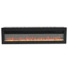 60'' Electric Fireplace Wall/Freestanding Heater - Crystals LED Flames -2 Heated