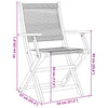 Folding Garden Chairs Set of 4 Black Solid Acacia Wood Garden Patio N1V7