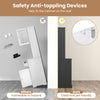 Multifunctional Modern Storage Cabinet 4 Doors Cupboard-Black