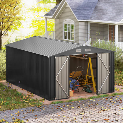 426 cm x 300 cm Large Garden Tool House Outdoor Storage Shed