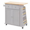 Kitchen Island Unit Butchers Block Trolley Breakfast Bar Table Storage Cabinet