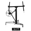 16FT Lifter Tool Hoist Mobile Plaster Board Panel Sheet Drywall Lift Crane Black