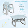 Children Table and 2 Chairs Set Toddlers Learning Activity Play Desk w/Storage