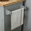 Rolling Kitchen Island Cart with Rubber Wood Top, Spices Grey