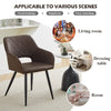 Brown Dining Chairs Set of 2 Faux Leather Diamond Seat with Hole Modern Chair