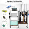 Fishing Equipment Organizer Fishing Rod Holder Gear Organizer on wheels