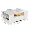 Table Drawer High Furniture Storage Modern Room Living LED Gloss 2 Wooden Coffee