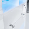 White Modern TV Stand Sideboard Cabinet With Storage 100cm High Gloss LED Light