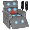 Power Recliner Armchair with Quiet Motor, Massage Reclining Chair, Grey