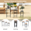 Metal Plant Stand Set of 3 Painted Flowerpot Mosaic Display Rack Pot Holder