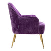 Velvet Scallop Shell Back Tub Chair Armchair Dressing Sofa Stool Bedroom Lounge