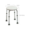 Non-slip Adjustable Round Bath and Shower Stool Seat Chair Lightweight Aluminium