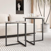 Round Coffee Table Set of 2 Small Coffee Table Living Room Tables,Metal Frame...