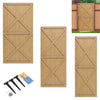 Wooden Garden Gate Outdoor Entrance Fence Security Door With Latch & Hings Kit