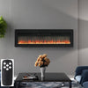 LED Fireplace Media Wall Fire Wall Mounted / Standing Electric Heater 40-100in