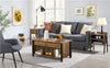3-Tier Sofa Side End Table Stackable Bedside Table with Metal Frame for Bedroom