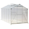 10x6ft Walk-In Greenhouse Plants Grow House Polycarbonate Panels Aluminium Frame