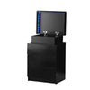 LED Light 3 Drawers Bedside Table High Gloss Cabinet Side End Table Living Room