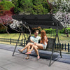 Garden Swing Chair 3 Seater Hammock Patio Outdoor Sun Shade W/ Adjustable Canopy