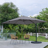 3*3m Large Roma Parasol Banana Cantilever Hanging Umbrella Outdoor Garden Patio