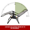 Super Width 57cm Heavy Duty Zero Gravity Folding Lounge Beach Chairs