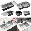 Single/Double Bowl Kitchen Sink Stainless Steel Undermount Drainer Waste Kit NEW