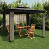 Gazebo with Double Roof Anthracite 2.94x2.94 m Steel W6H4