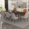 Extra Long Extendable Dining Table Strong Stains-proof Kitchen Table For Party