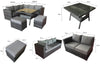 Signature Weave Georgia Grey Outdoor Garden Corner Dining Sofa Set RRP £1282