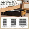 Smilesun 2×50L Under Bed Storage Box with Wheels & Lid Large Storage Containers