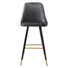 Pair Barstools Soft Upholstered Seat Kitchen Breakfast Counter Bar Stool Chair