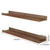Set of 2 Wooden Floating Shelves Kids Bookshelf Wall Mounted Picture Ledge Shelf