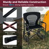 Patio Travel Rocker Camping Chair w/ Storage Pocket-Black