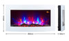 2025 TRUFLAME™ FLAME EFFECT LOG WHITE GLASS CURVED WALL MOUNTED ELECTRIC FIRE