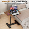 Adjustable Rolling Laptop Desk C Shaped Overbed Table on Wheels Tilting Tabletop